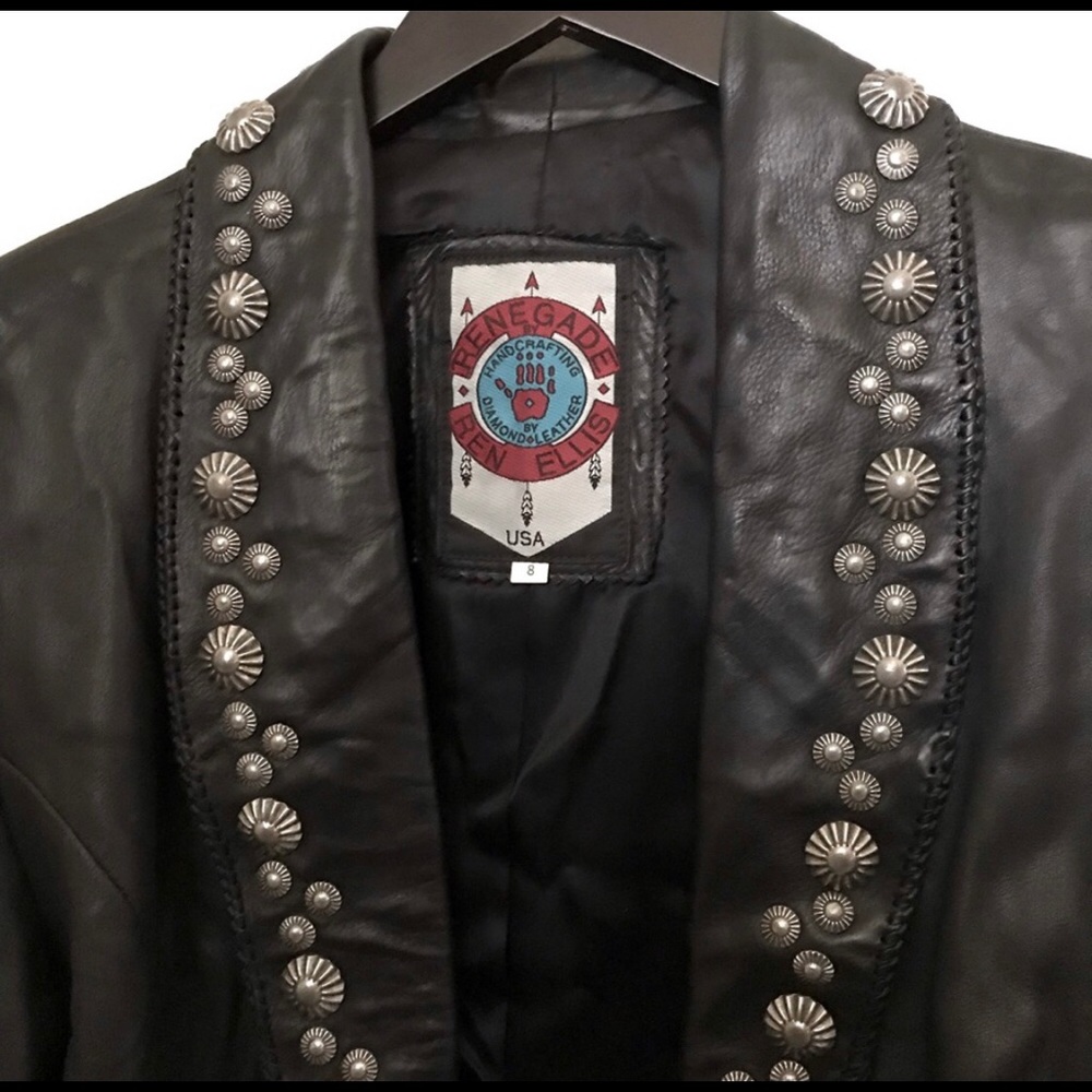 Ren Ellis vintage leather jacket size 8